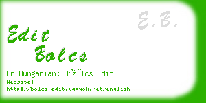 edit bolcs business card